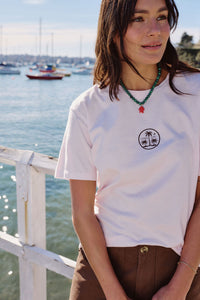 Stevie Slouchy Tee - Sunfaded Tint/Island Print