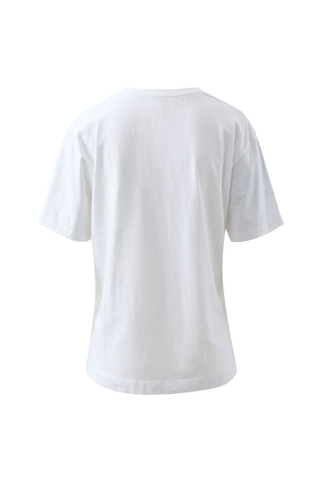 Stevie Slouchy Tee - White Ceres Paradise Print