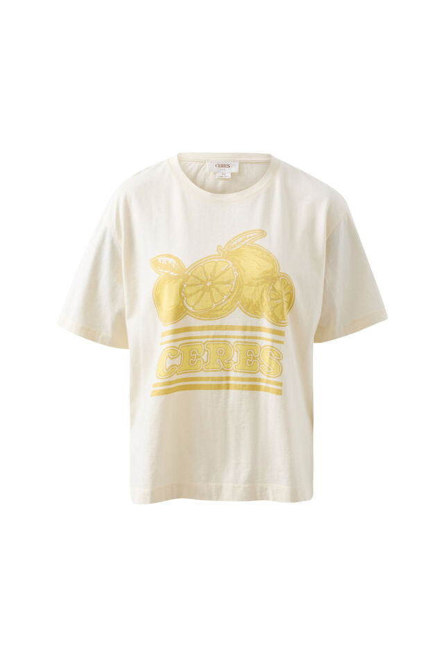Stevie Slouchy Tee - Summer Stone/Ceres Citrus