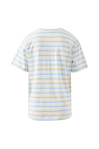 Stevie Slouchy Tee - Powder Blue/Sunny Yellow Stripe