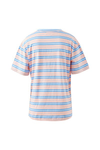 Stevie Slouchy Tee - Petal/Azure Blue Stripe