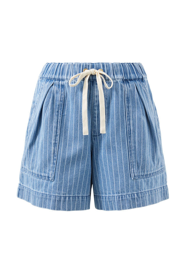 Darcy Relaxed Everyday Short - Indigo Stripe