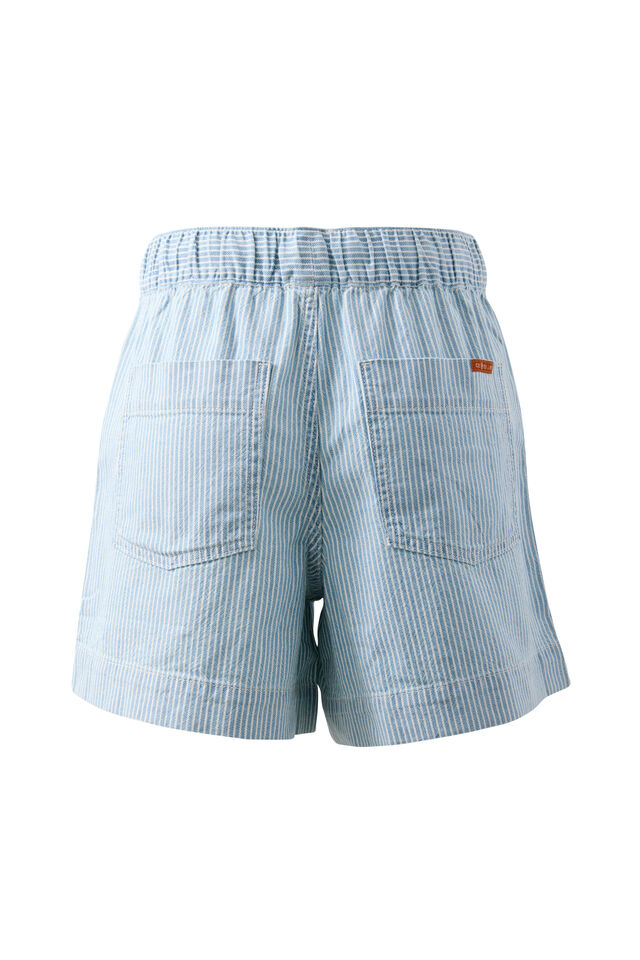 Darcy Relaxed Everyday Short - Indigo White Stripe