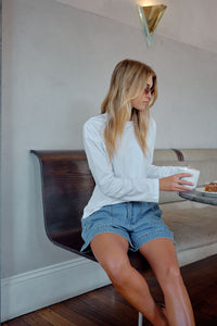 Scout Slouchy Long Sleeve Tee - White