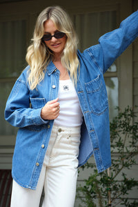 Bobbi Side Pocket Shacket - Indigo