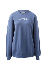 Isla Oversized Slouchy Crew - Moonlight Mini Logo