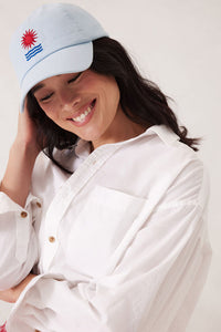 Pip Everyday Cap - Chalk Blue Horizon Embroidery