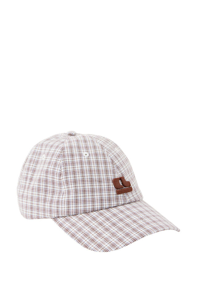Pip Everyday Cap - Wine Choc Blue Check