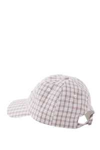 Pip Everyday Cap - Wine Choc Blue Check