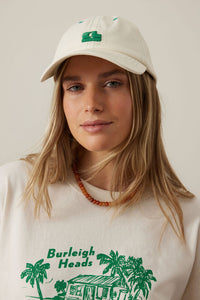 Pip Everyday Cap - Buff/Green Embroidery