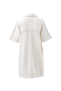 Sammy  Relaxed Shirt Dress - Fresh Ecru