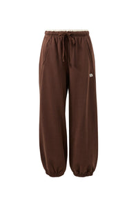 Bowie Barrel Leg Trackpant - Brunette Brown Contrast Buff Bind