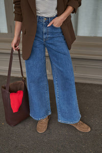 Evie Wide Leg Jean - Fresh Indigo