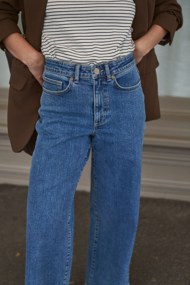 Evie Wide Leg Jean - Fresh Indigo