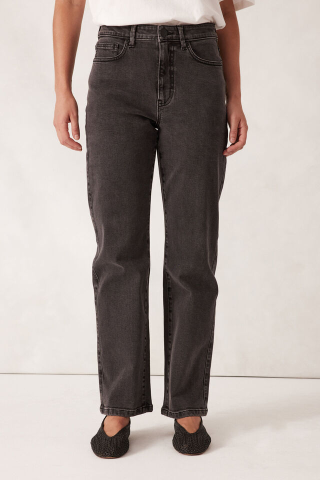 Blake Straight Leg Jean - Washed Black
