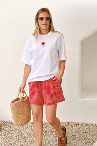 Mila Short - Red White Check
