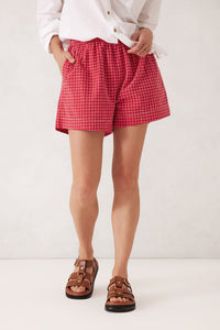 Mila Short - Red White Check