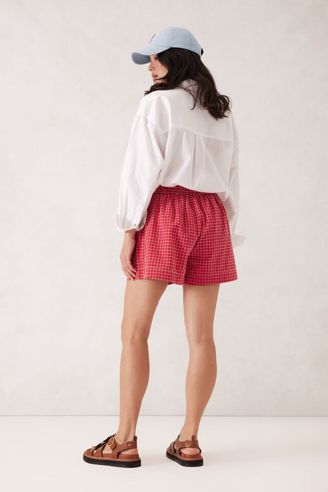 Mila Short - Red White Check