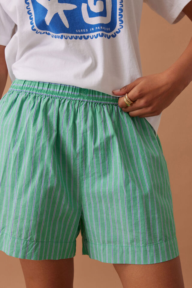 Mila Short - Zesty Green Triple Stripe