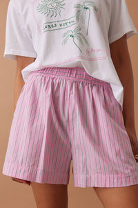Mila Short - Hibiscus Pink Triple Stripe