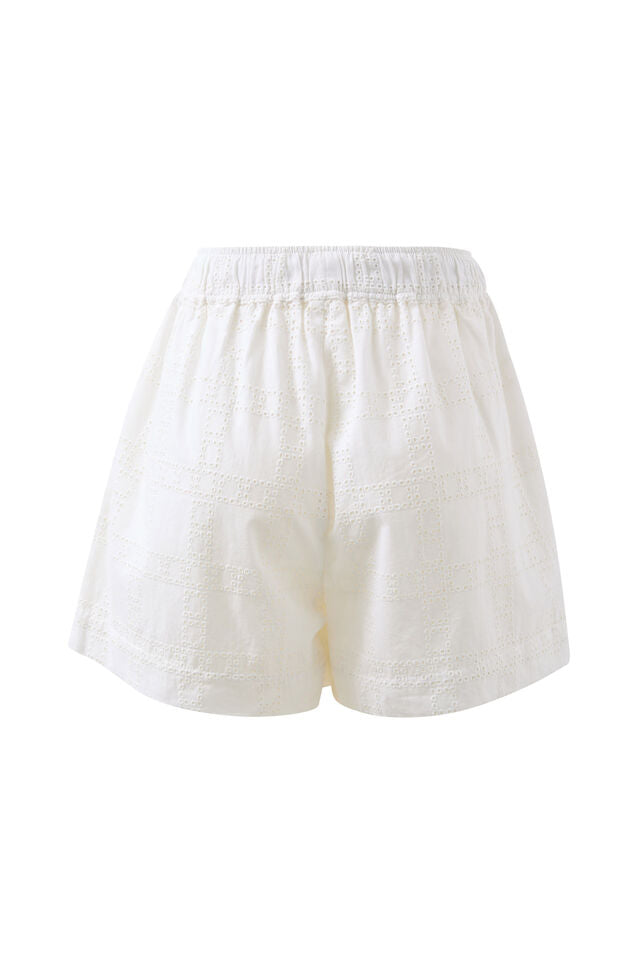Mila Short - White Broderie