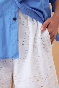 Mila Short - White Broderie