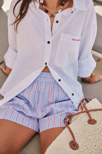 Mila Short - Blue Red White Stripe