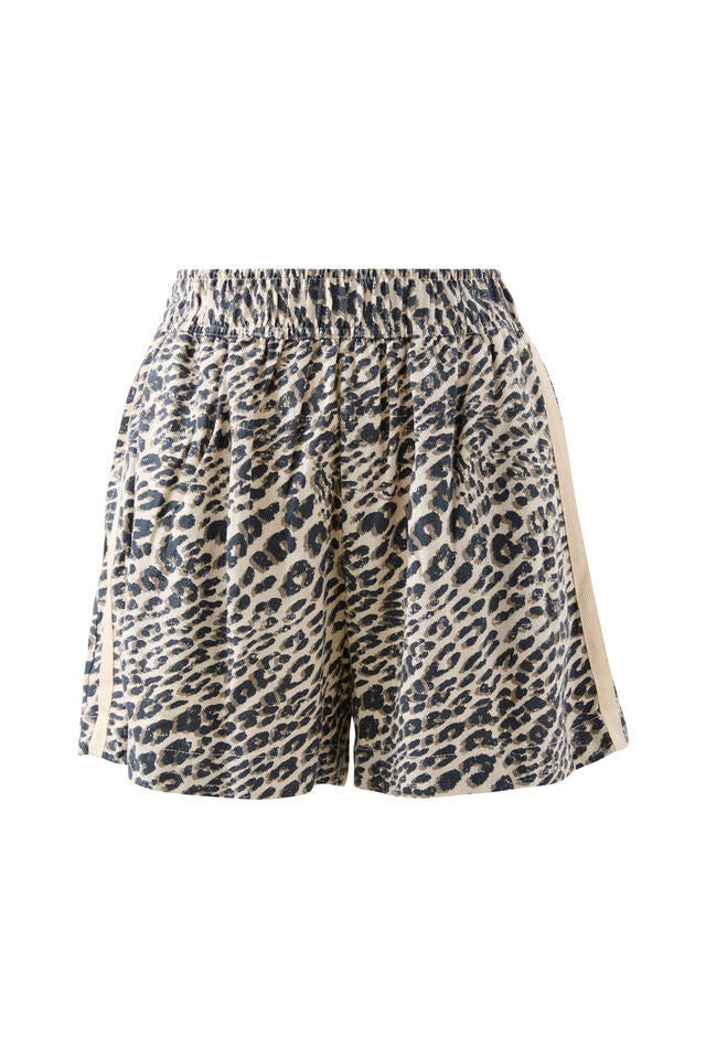 Mila Short - Leopard Linen Blend