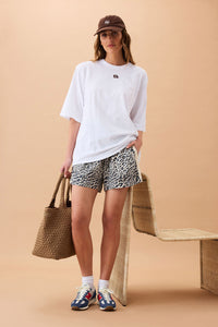 Mila Short - Leopard Linen Blend
