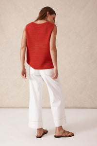 Jude Wide Leg Crop Jean - Fresh Ecru