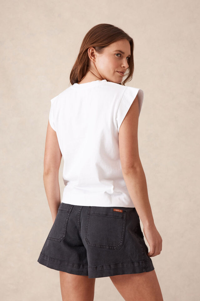 Esther Denim Patch Pocket Short - Washed Black