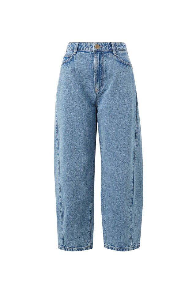 Tapered Barrel Jean - Mid Vintage Blue
