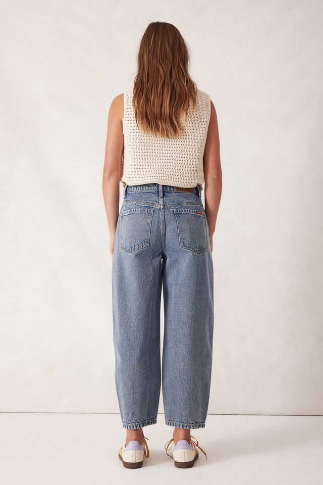 Tapered Barrel Jean - Mid Vintage Blue