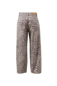 Maggie Tapered Barrel Jean - Leopard