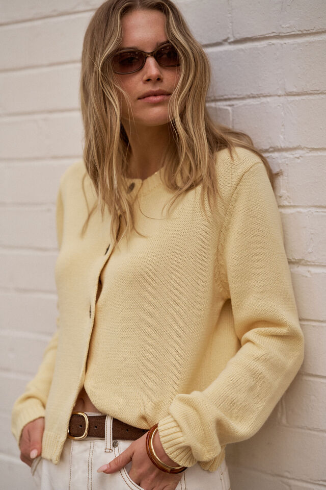 Nelly Long Sleeve Knit Cardi - New Butter