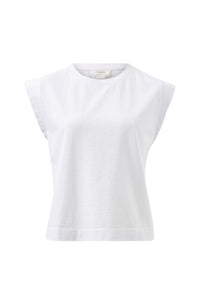 Extended Shoulder Tee - White