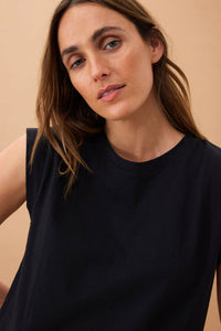 Extended Shoulder Tee - Black