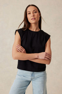 Extended Shoulder Tee - Black
