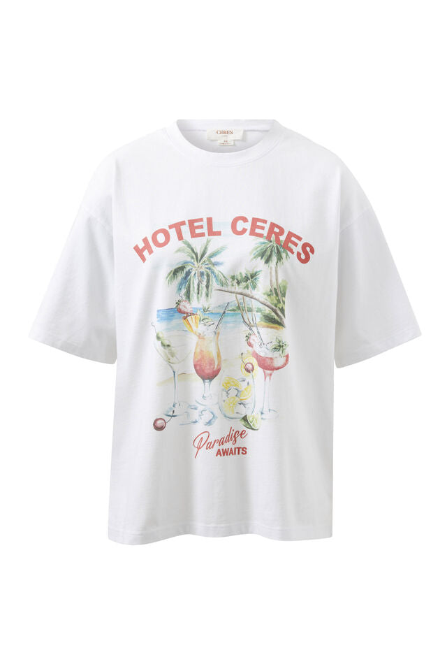 Tully Boyfriend Tee - Hotel Ceres Print