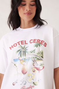 Tully Boyfriend Tee - Hotel Ceres Print