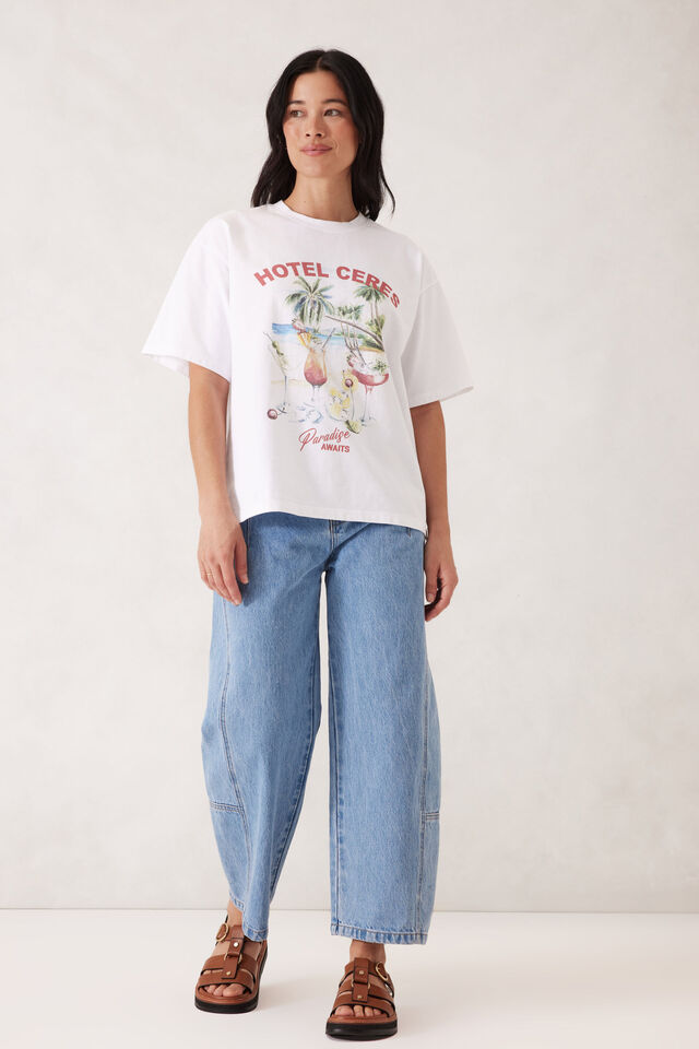 Tully Boyfriend Tee - Hotel Ceres Print