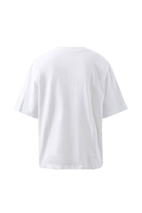 Tully Boyfriend Tee - White/Ceres Script Pomegranate Embroidery