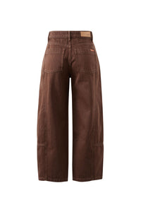 Demi Barrel Jean - Chocolate