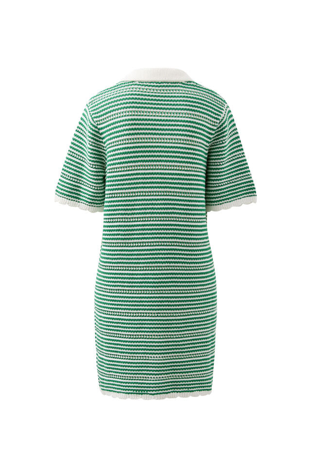 Nala Stripe Mini Dress - Kelly Green Stripe
