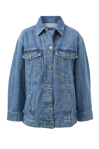 Oversized Denim Trucker - Vintage Blue