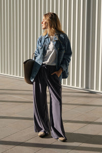 Oversized Denim Trucker - Vintage Blue