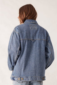 Oversized Denim Trucker - Vintage Blue