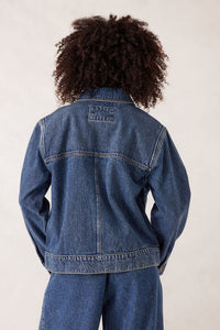 Boyfriend Denim Jacket - Fresh Indigo