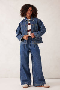 Boyfriend Denim Jacket - Fresh Indigo