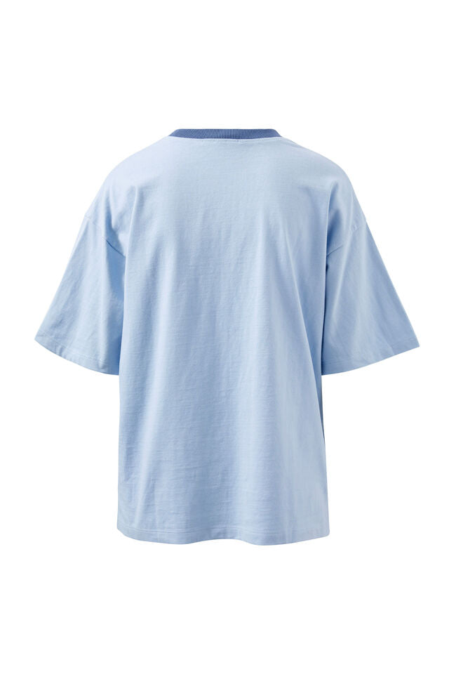 Ringer Tee - Chalk Blue/Moonlight